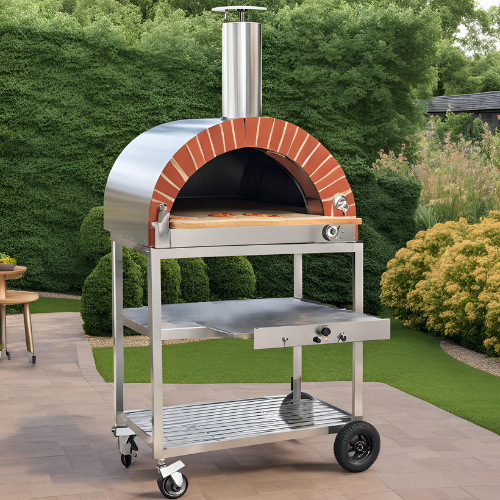 Mobile Pizza Oven & Stand w/ Wheels